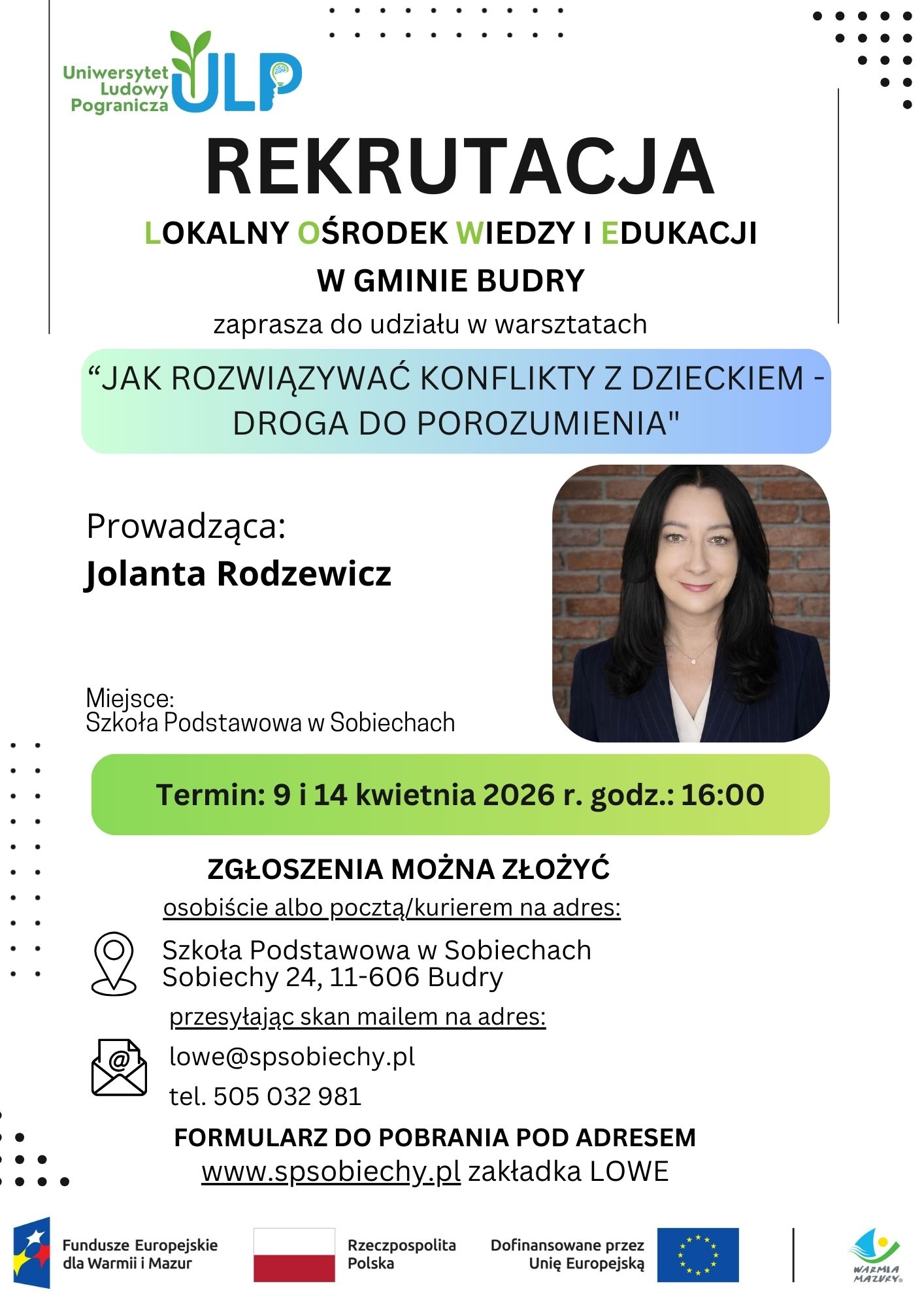 Warsztaty dla rodziców Warsztaty dla rodziców